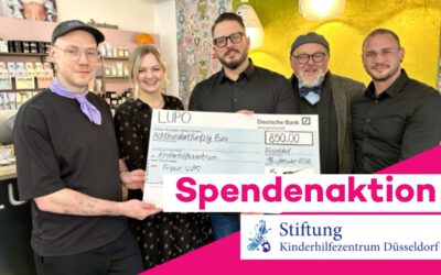 850 € für das Kinderhilfezentrum Düsseldorf – Friseurterminersteigerung von LUPO